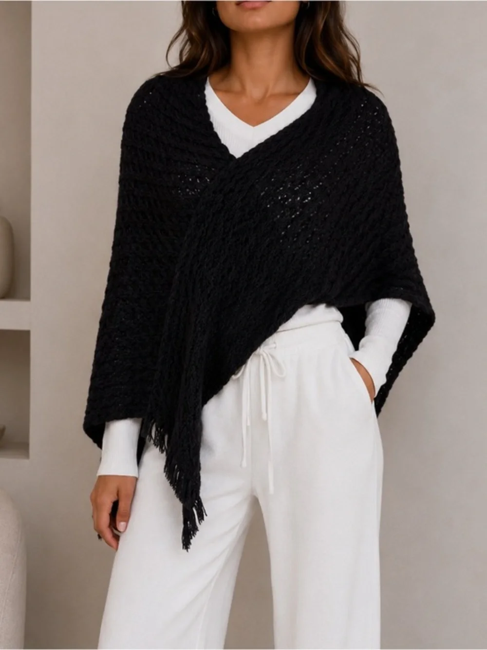 Black shawl super soft great condition